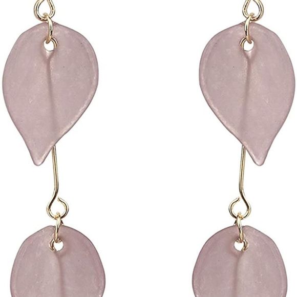 Falling Leaves Drop Dangle Earrings - Picture 3 of 4